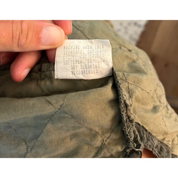 Action Wear USA Quilted Button Up Jacket Olive Green Sz SP - Picture 8 of 9
